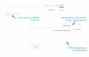 שליחת דוח נוכחות לעבוד