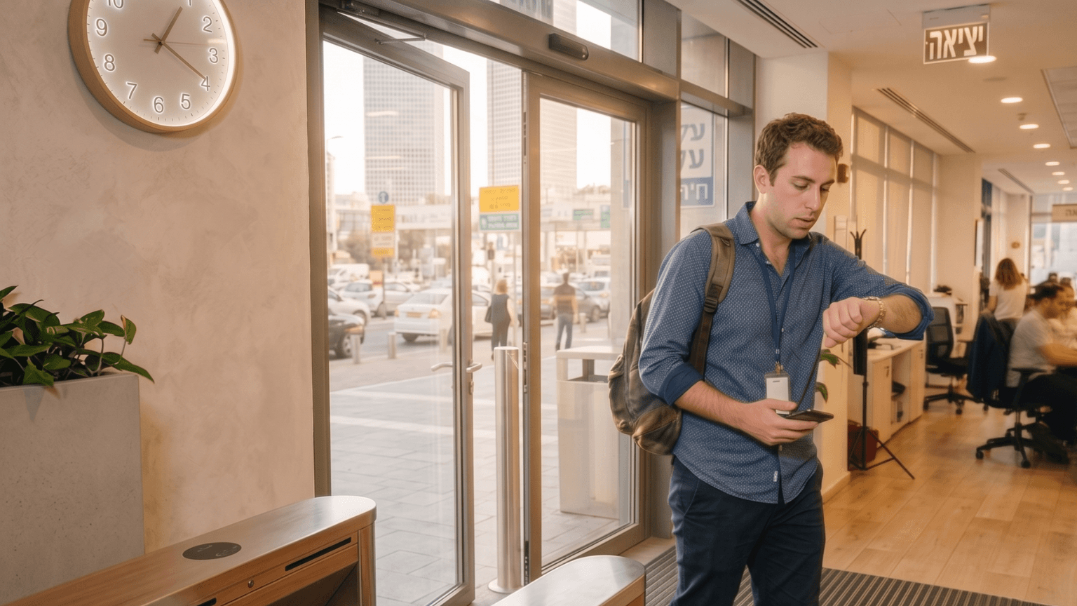 עובד שוכח להחתים